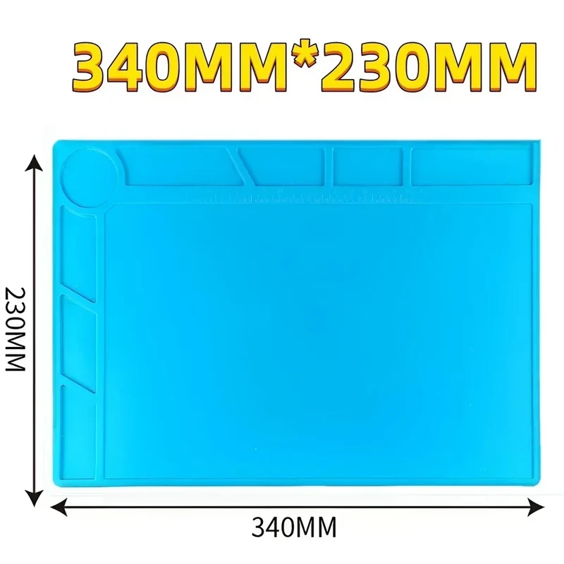 Tapis de soudure silicone magnétique — antistatique, 14 formats