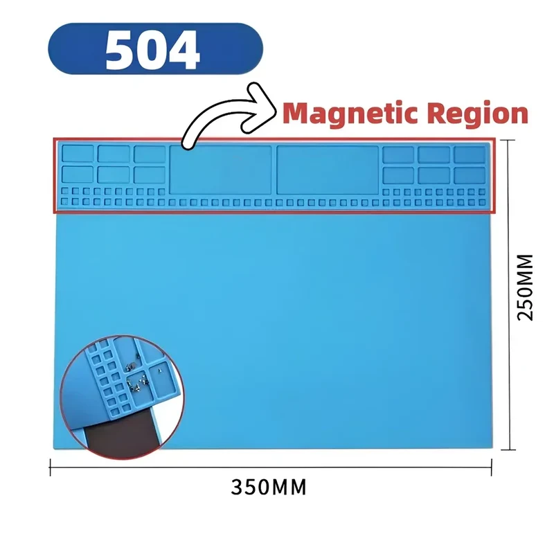 Tapis de soudure silicone magnétique — antistatique, 14 formats