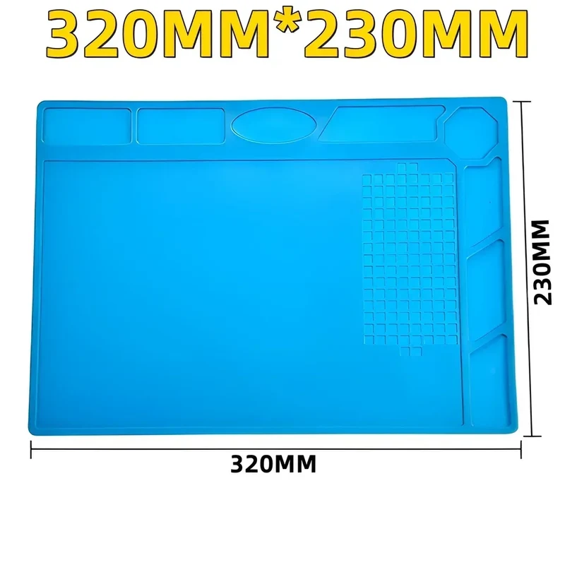 Tapis de soudure silicone magnétique — antistatique, 14 formats