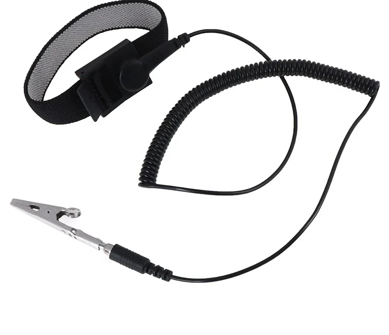 Bracelet antistatique ESD réglable — cordon de mise à la terre 1,8 m