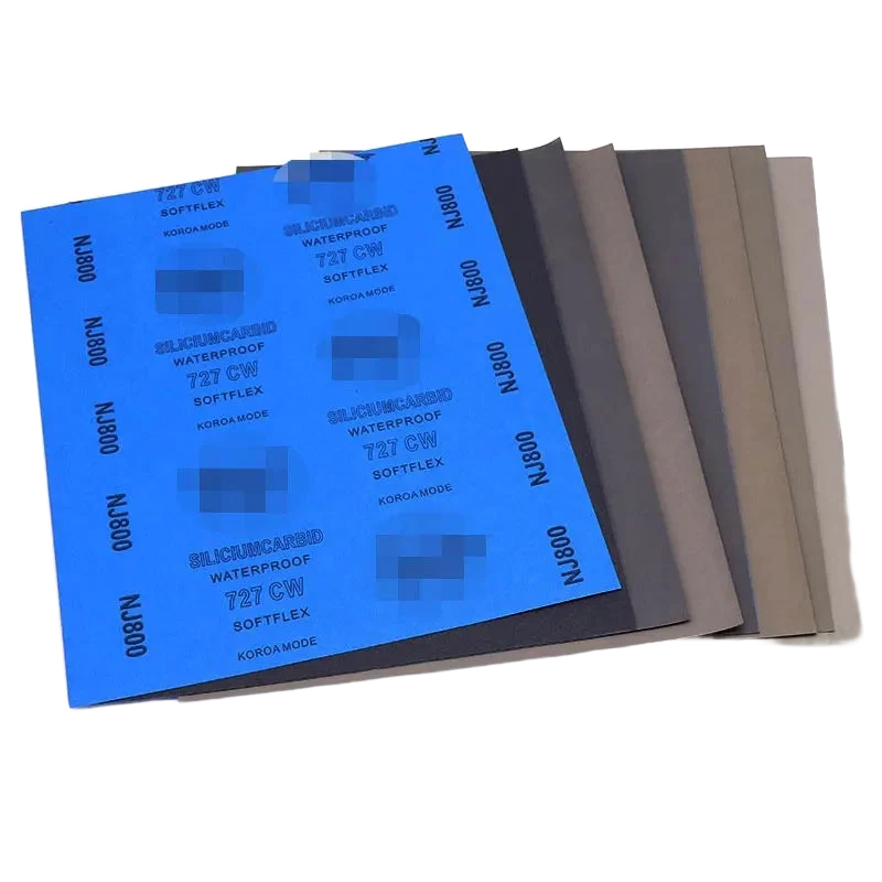Papier abrasif à l'eau — lot de 2 feuilles, grain 60 à 20000 au choix