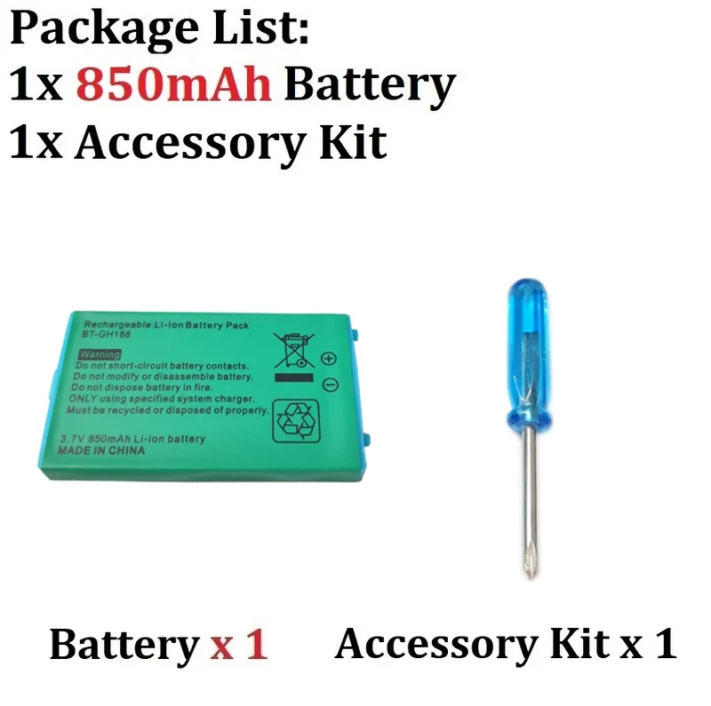 Batterie Game Boy Advance SP 850 mAh — remplacement AGS-003