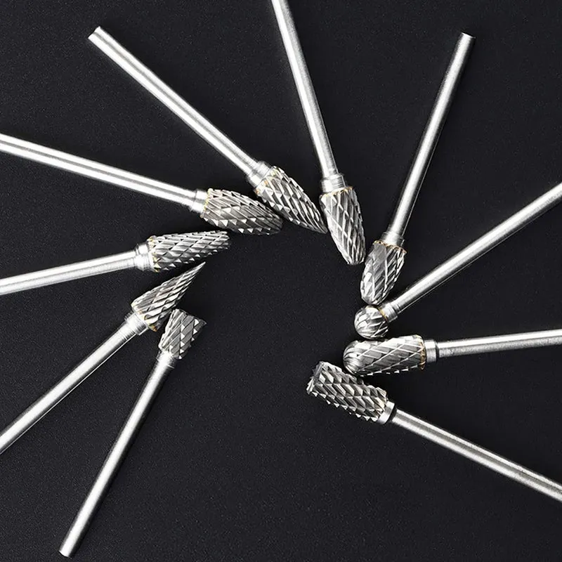 Fraises rotatives carbure 3,2 mm — set de 10 pour outil rotatif