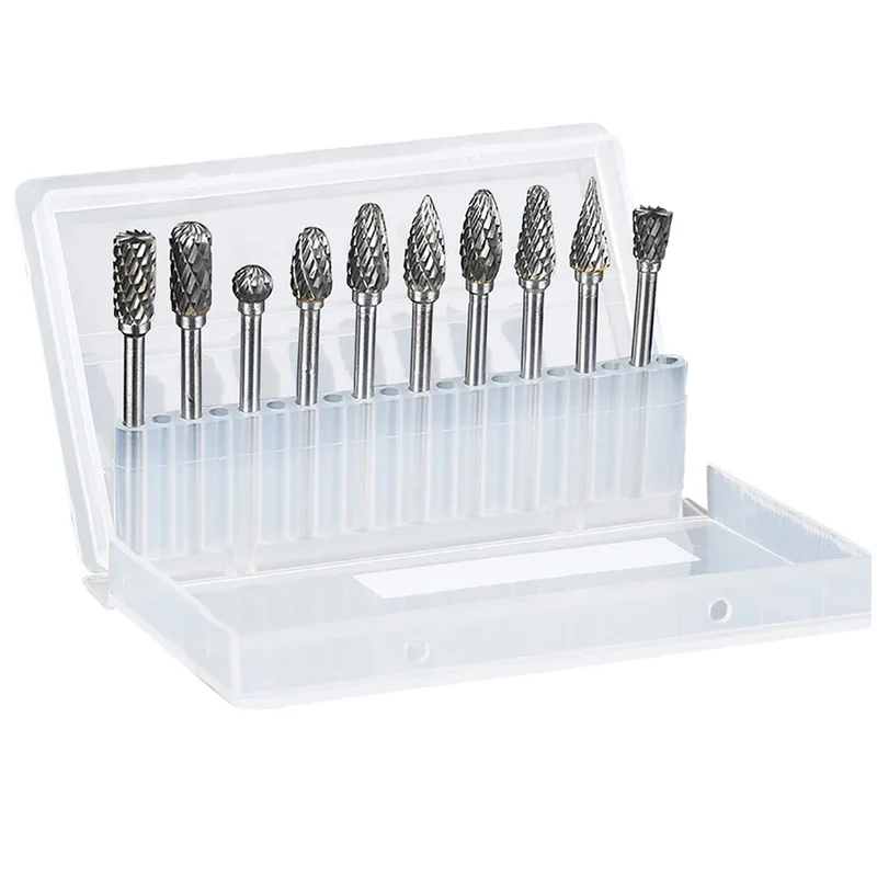 Fraises rotatives carbure 3,2 mm — set de 10 pour outil rotatif