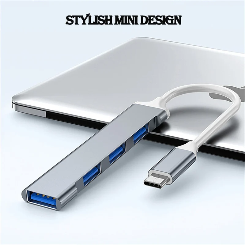 Hub USB 4 ports USB-A ou USB-C — norme USB 3.0, câble 15 cm