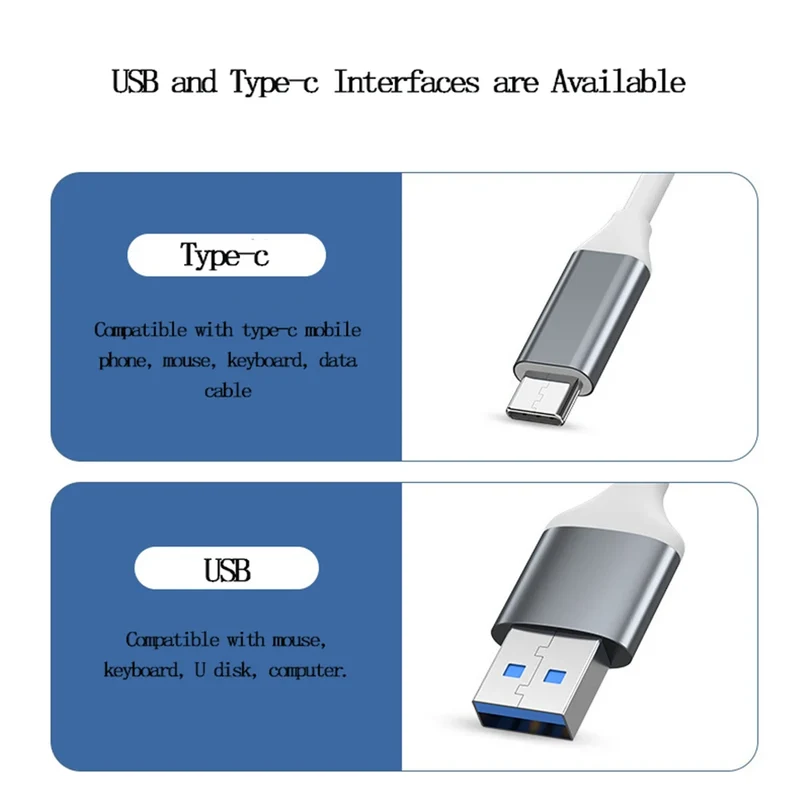 Hub USB 4 ports USB-A ou USB-C — norme USB 3.0, câble 15 cm