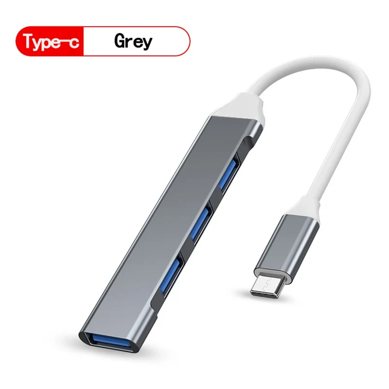 Hub USB 4 ports USB-A ou USB-C — norme USB 3.0, câble 15 cm