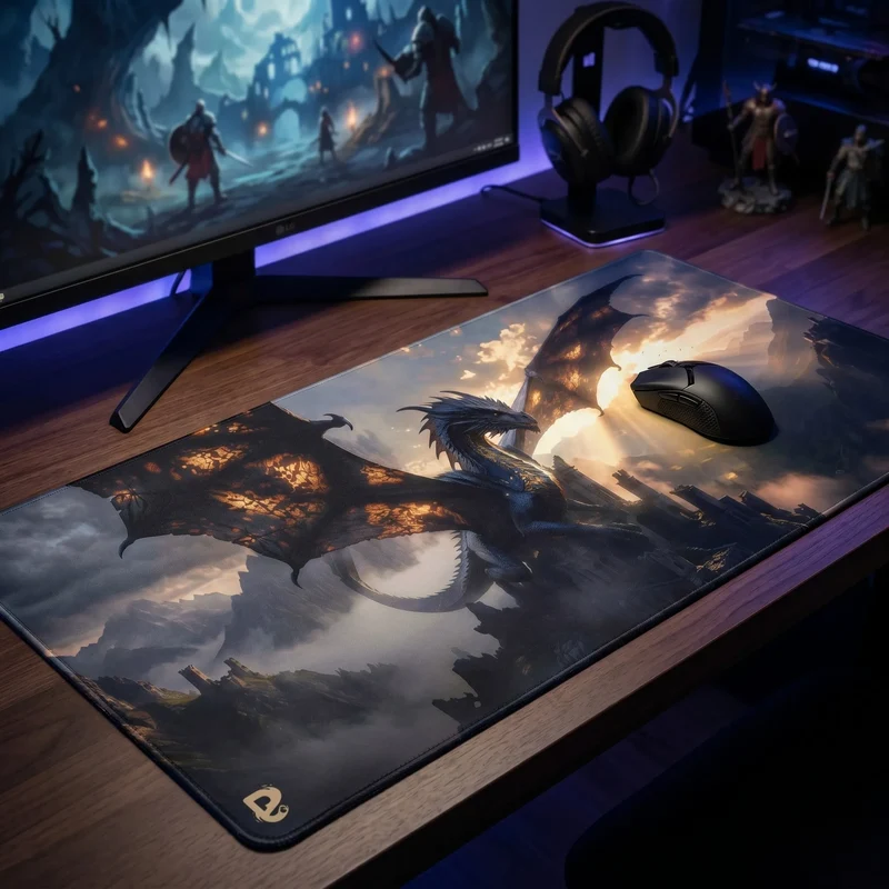 Tapis de Souris XXL Dragon | PopMyPad | 900x400mm | 3mm | Précision Gaming