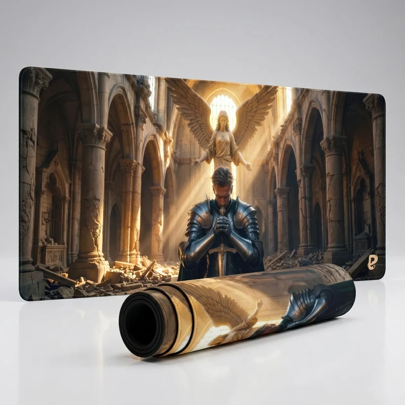 Tapis de souris XXL Chevalier | PopMyPad | 900x400mm | 3mm | Glisse et Précision