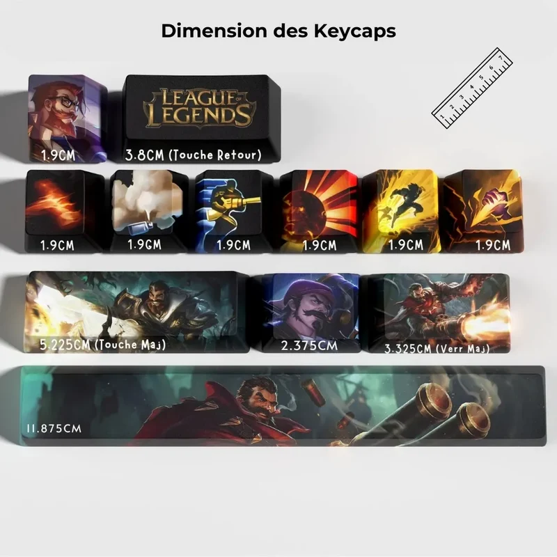 Keycaps Nasus League of Legends – la sublimation DYE-SUB expliquée