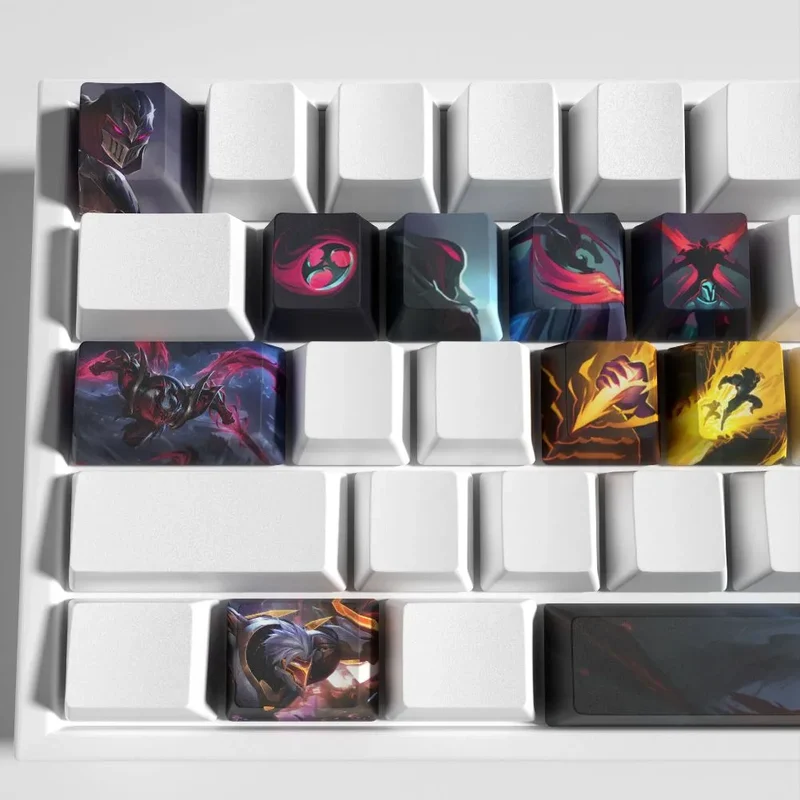 Keycaps Zed League of Legends – Le duo noir et rouge du setup gaming