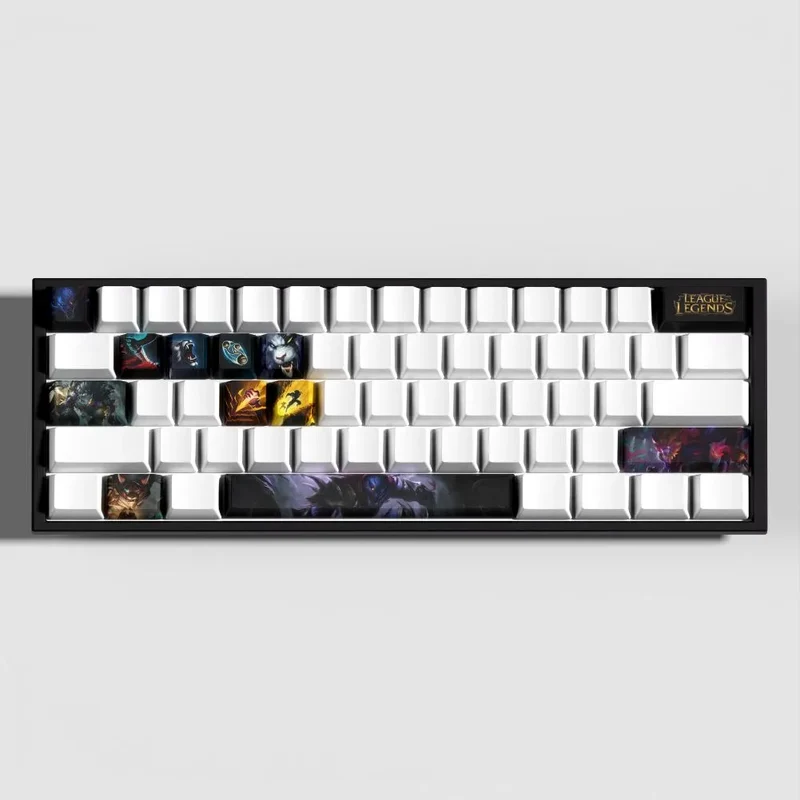 Keycaps Rengar League of Legends – l'inclinaison des touches rangée par rangée