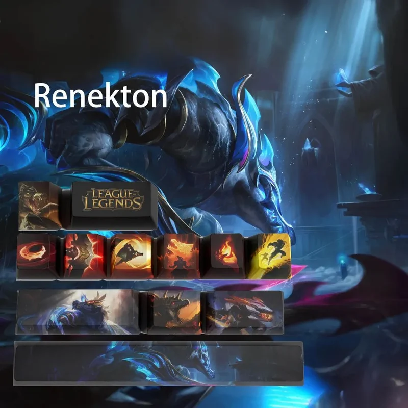 Keycaps Renekton League of Legends – frappe lourde, switches linéaires ou tactiles