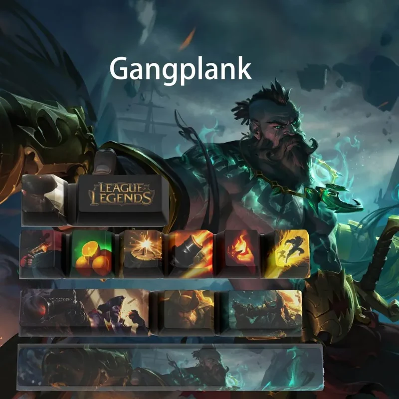 Keycaps Gangplank League of Legends – Compatible Cherry MX, Gateron, Kailh
