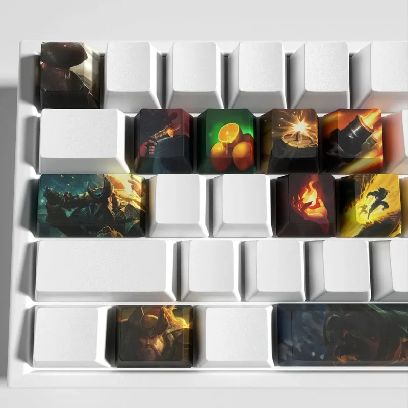 Keycaps Gangplank League of Legends – Compatible Cherry MX, Gateron, Kailh