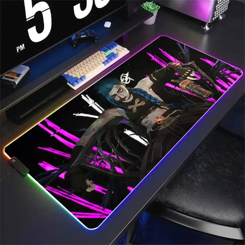 Tapis de Souris XXL RGB Jinx – Style Arcane
