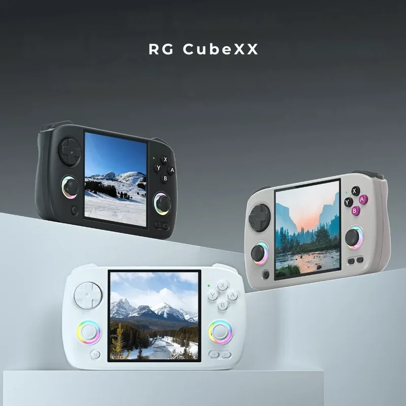 ANBERNIC RG CubeXX - Console rétro portable avec écran carré IPS 3.95 Pouces