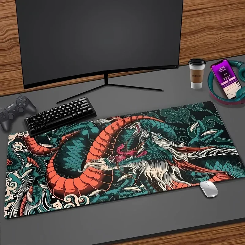 Tapis de Souris XXL Dragon Japonais - Confort et Style
