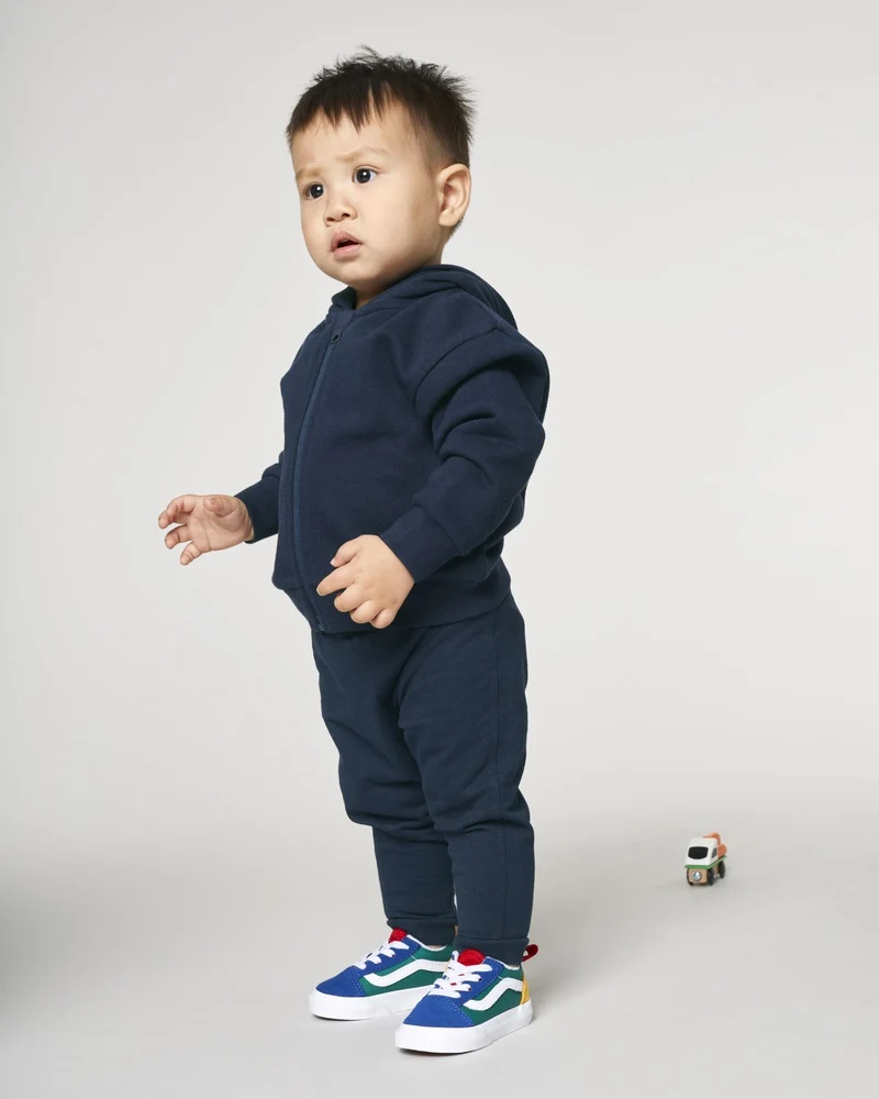 Sweat à capuche zippé bébé coton bio Stanley/Stella à personnaliser