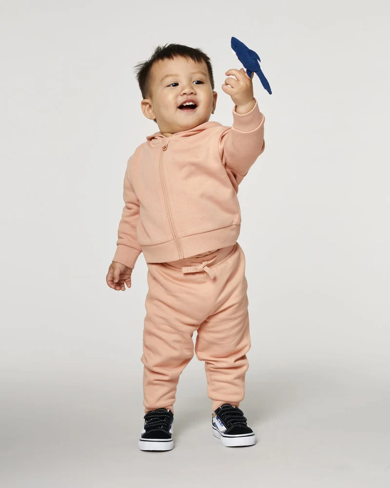 Sweat à capuche zippé bébé coton bio Stanley/Stella à personnaliser
