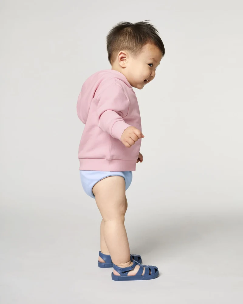 Sweat à capuche zippé bébé coton bio Stanley/Stella à personnaliser