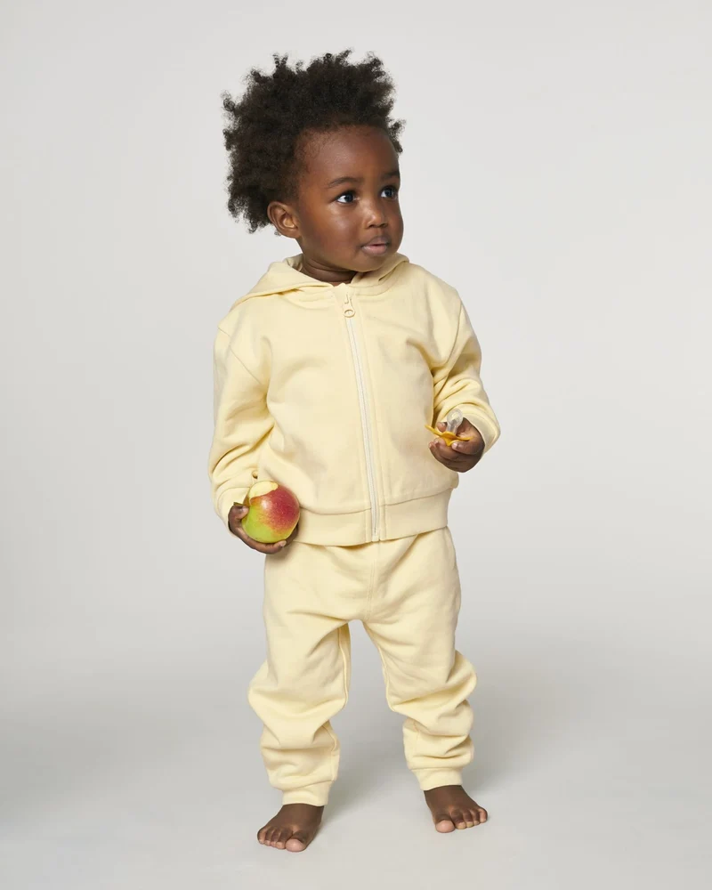 Sweat à capuche zippé bébé coton bio Stanley/Stella à personnaliser