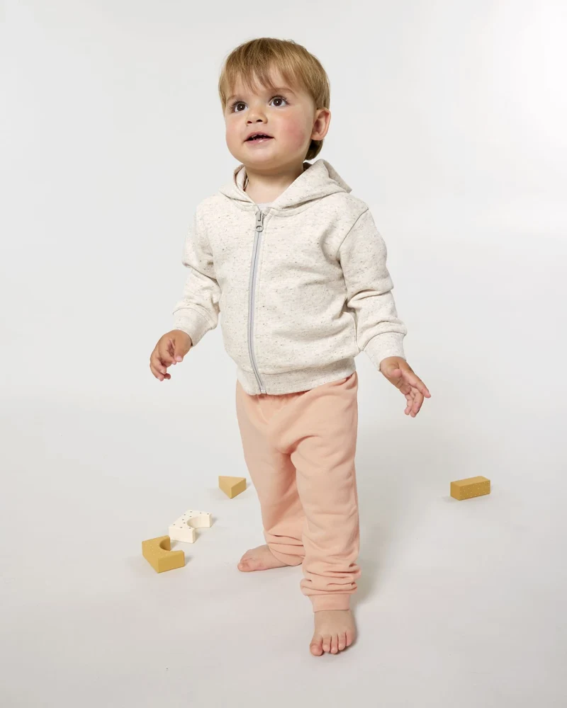 Sweat à capuche zippé bébé coton bio Stanley/Stella à personnaliser
