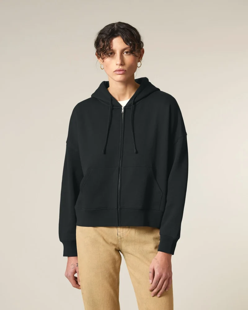 Sweat à capuche zippé coton bio Stanley/Stella Ida à personnaliser