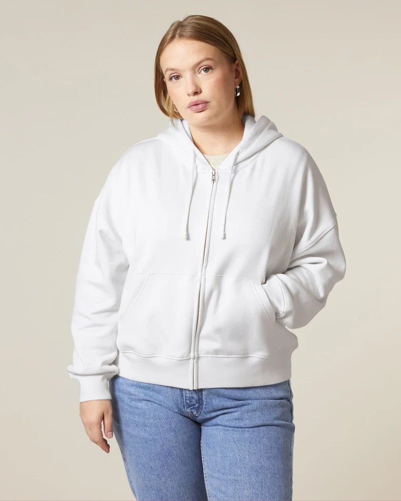 Sweat à capuche zippé coton bio Stanley/Stella Ida à personnaliser