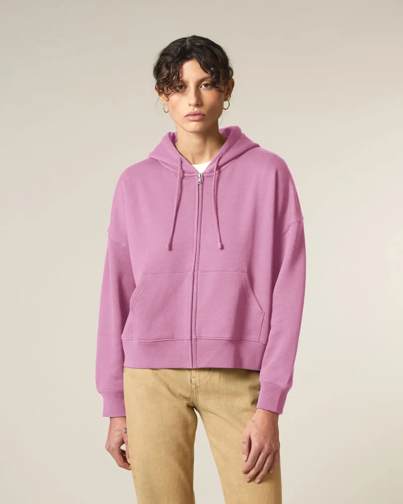 Sweat à capuche zippé coton bio Stanley/Stella Ida à personnaliser
