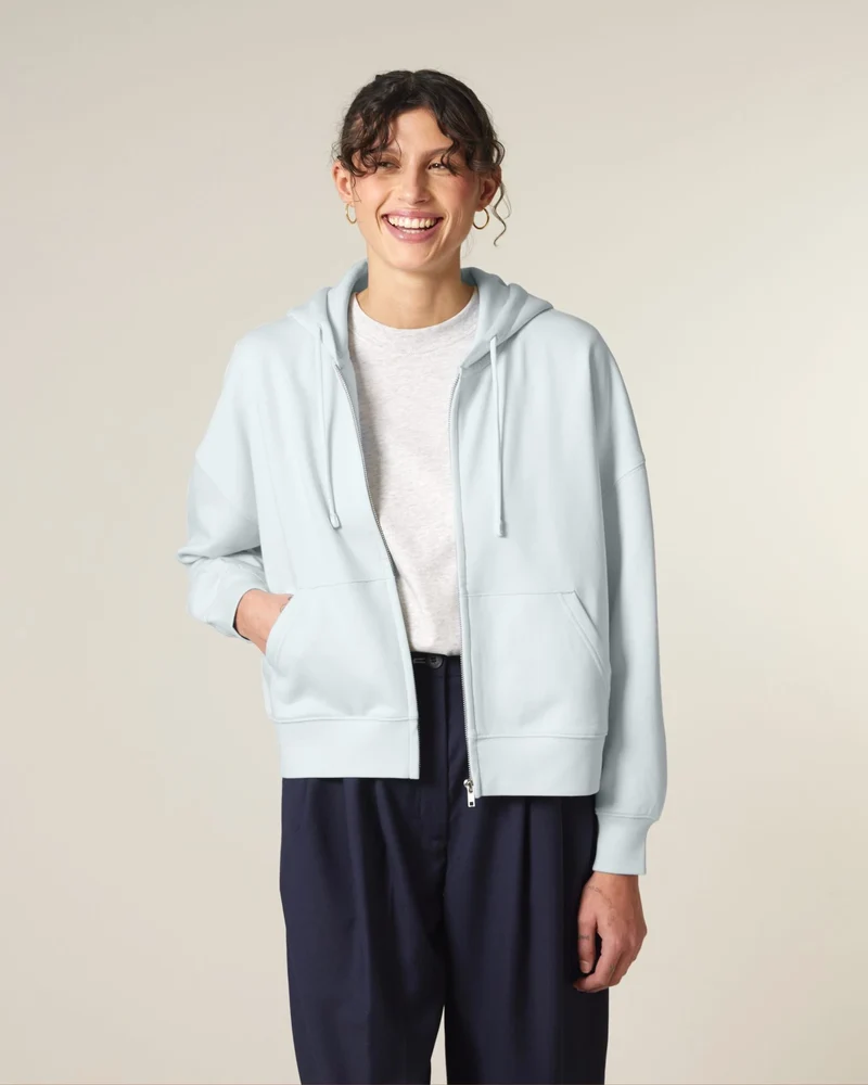 Sweat à capuche zippé coton bio Stanley/Stella Ida à personnaliser