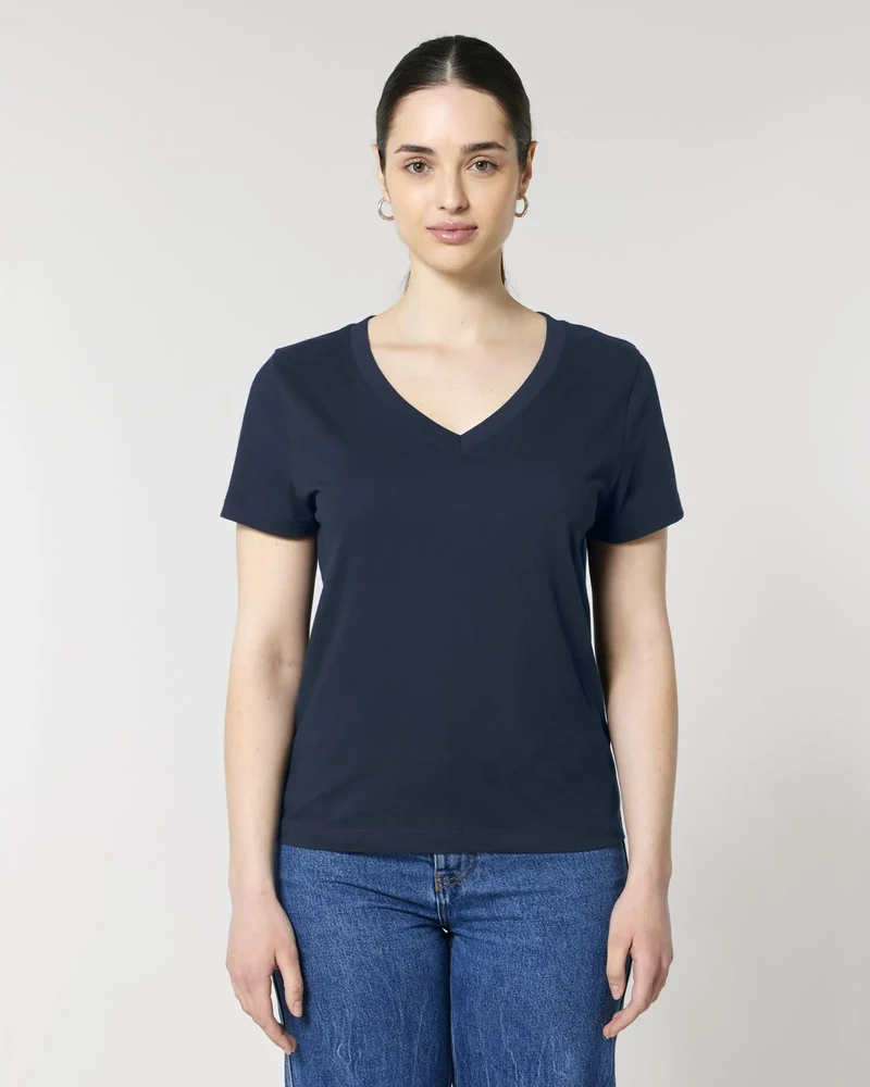T-shirt femme col V coton bio Stanley/Stella Isla à personnaliser