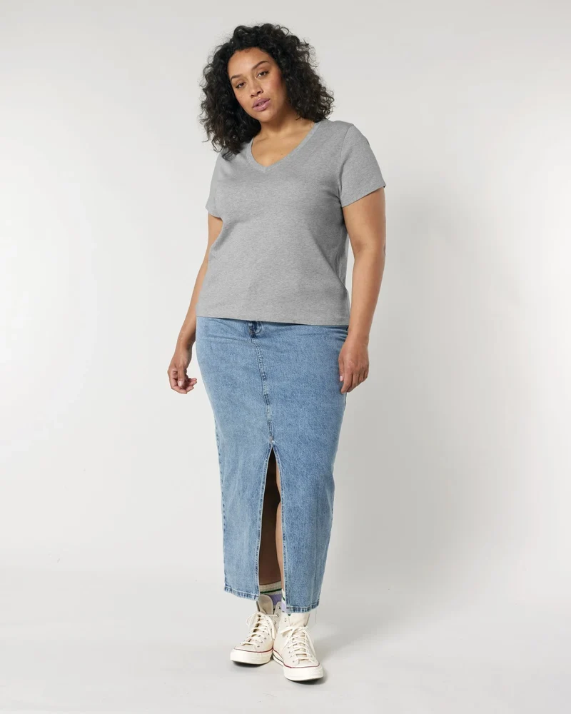 T-shirt femme col V coton bio Stanley/Stella Isla à personnaliser