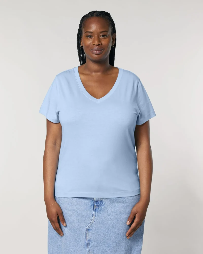 T-shirt femme col V coton bio Stanley/Stella Isla à personnaliser