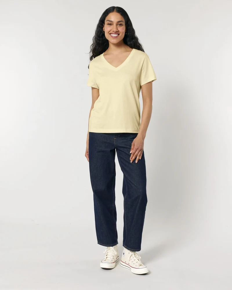 T-shirt femme col V coton bio Stanley/Stella Isla à personnaliser