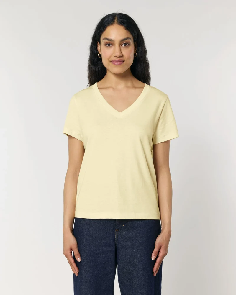 T-shirt femme col V coton bio Stanley/Stella Isla à personnaliser