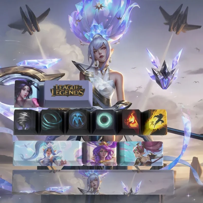Keycaps Janna League of Legends – Profil OEM rangée par rangée