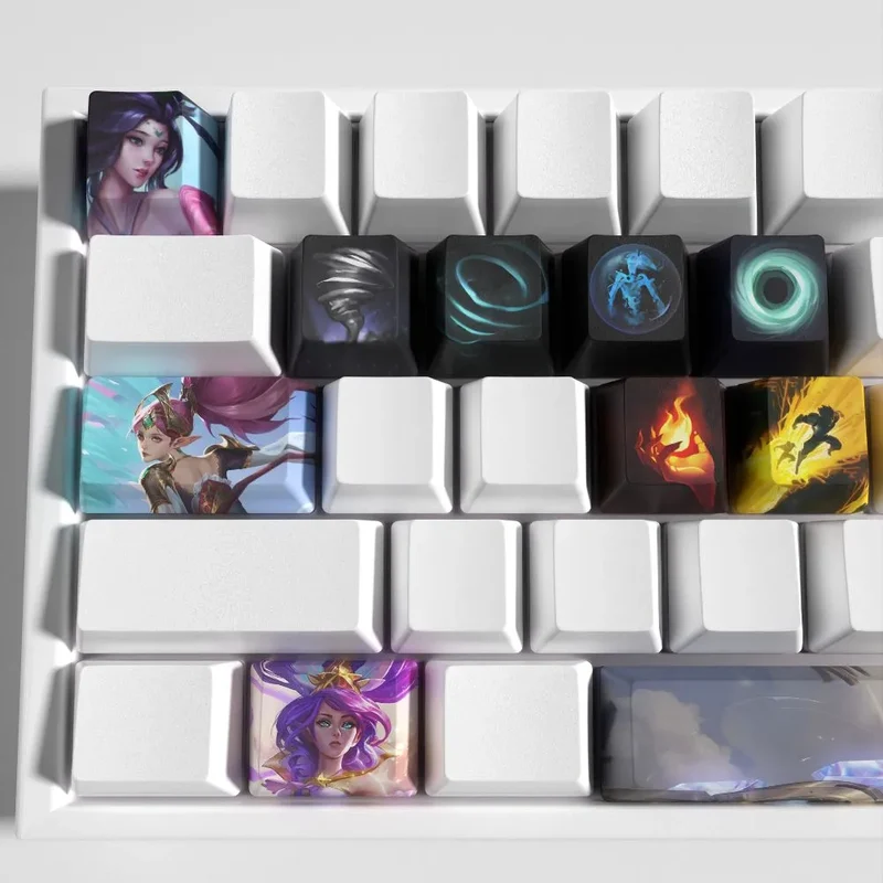 Keycaps Janna League of Legends – Profil OEM rangée par rangée