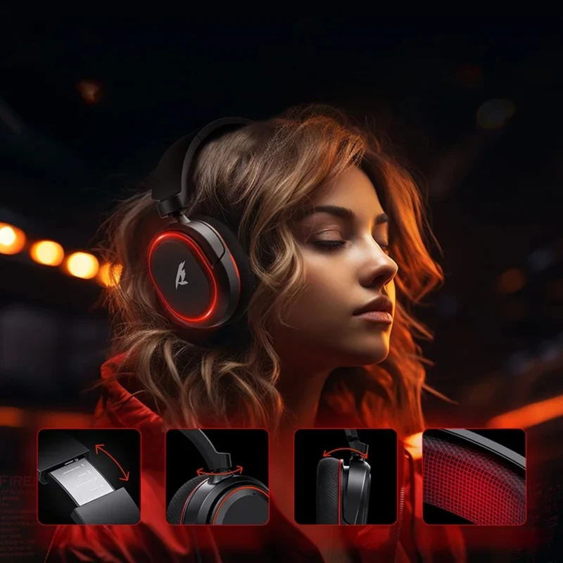 Casque PS5 sans-fil Picun G2 – Son Surround 7.1 & Autonomie 100H