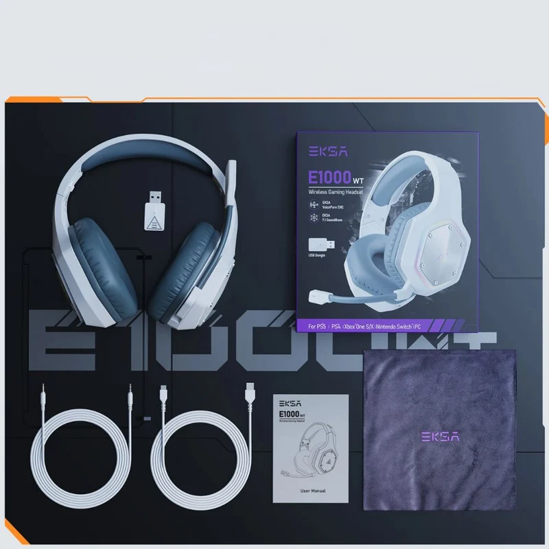 Casque PS5 Sans Fil Eksa – Son Surround 7.1 et Confort Ergonomique