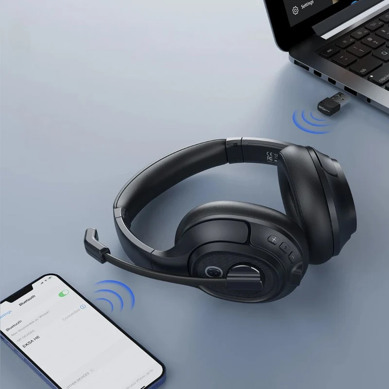 Casque Gamer Sans-Fil EKSA – Autonomie et Confort Premium