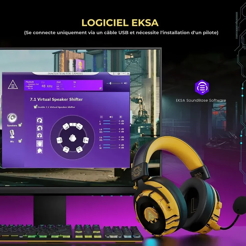 Casque Gamer EKSA E900 Pro - Confort et Son Immersif