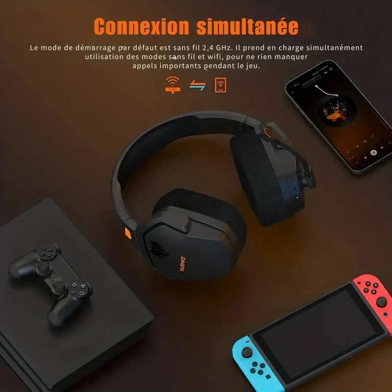 Casque NUBWO G06 Orange – Immersion et Endurance