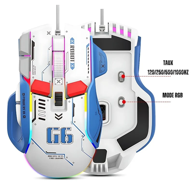 Souris Gamer Mecha – Précision, Réactivité et Style