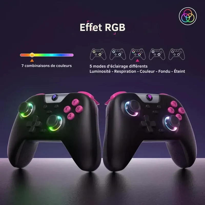 EasySMX X05 – Manette Switch Hall Effect avec éclairage RGB