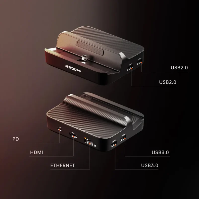 Retroid Officiel Dock – Station 7-en-1 pour consoles