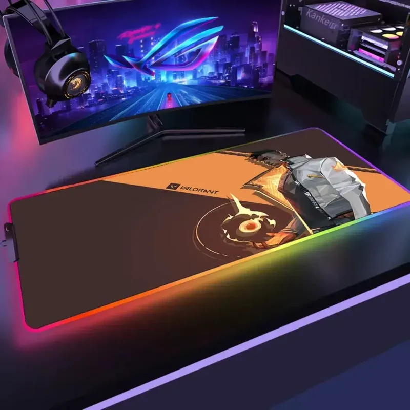 Confort lumineux et précision – Tapis de souris gamer Valorant Phoenix