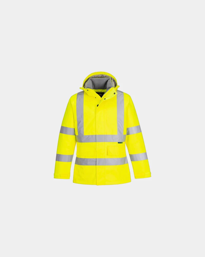 Parka hiver haute visibilité polyester recyclé à personnaliser