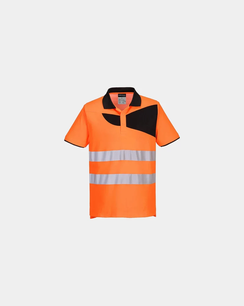 Polo haute visibilité coton PW2 M/C à personnaliser
