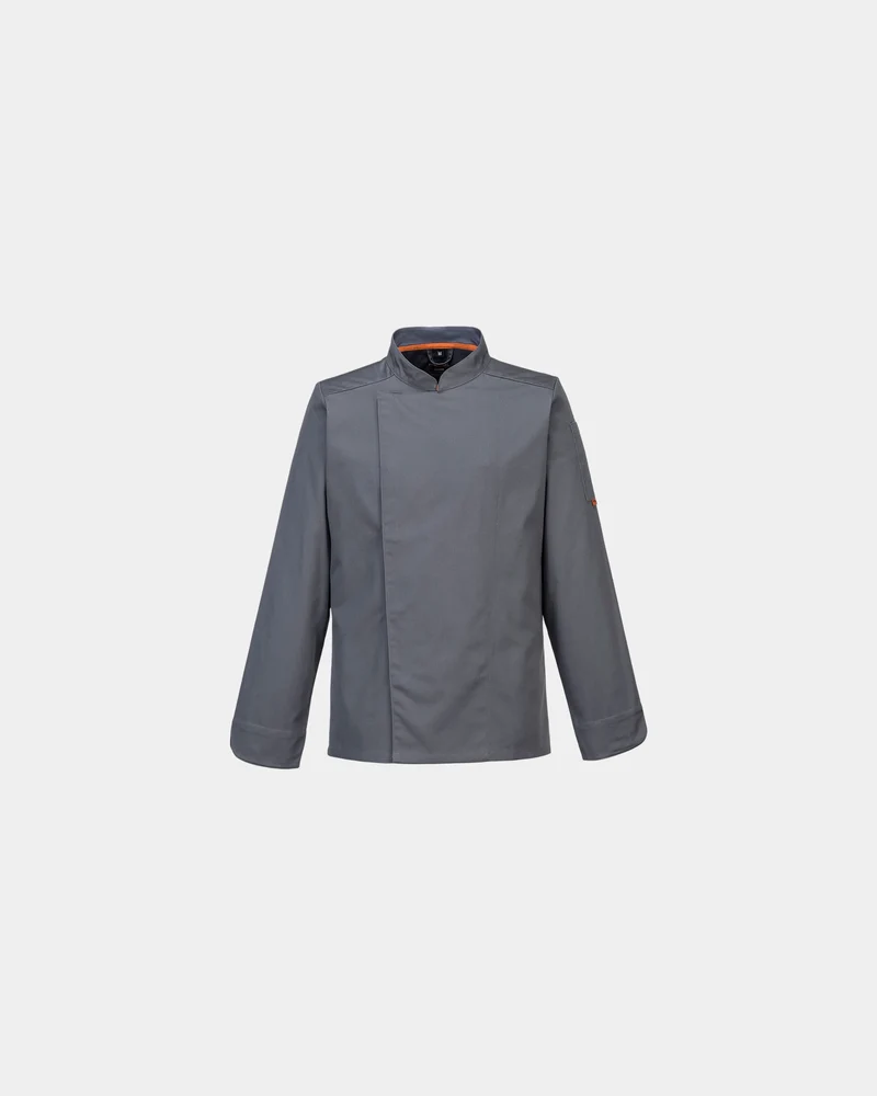Veste cuisine polyester/coton personnalisable Meshair Pro L/S à personnaliser